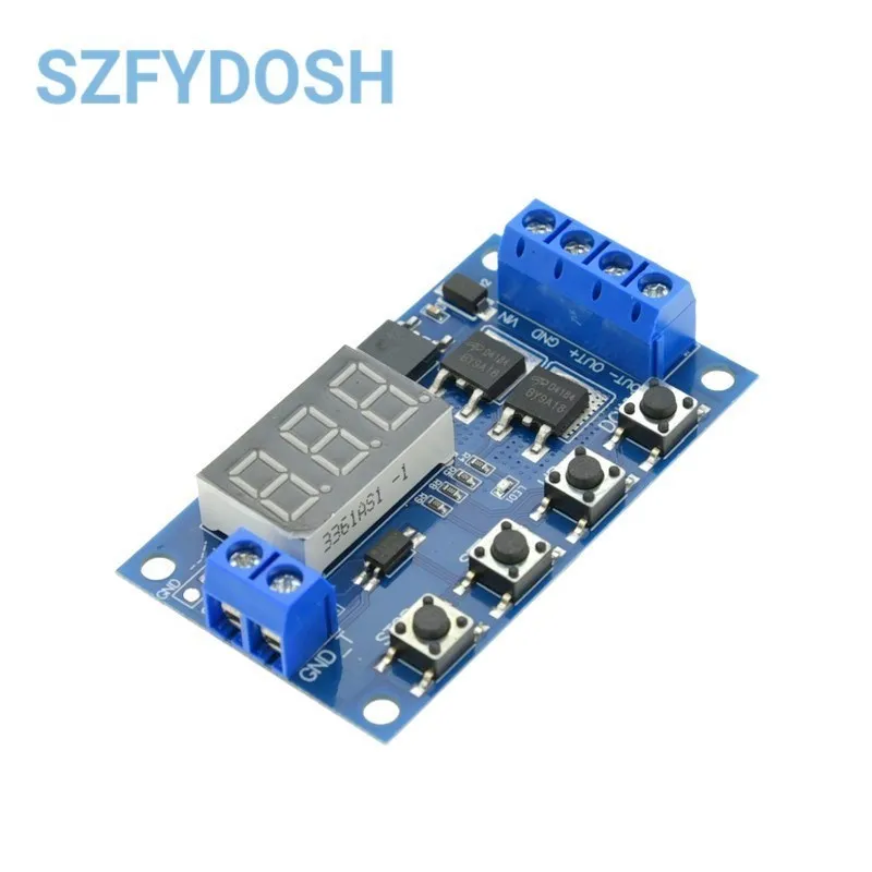 DC5-36V Dual MOS LED Digital Time Delay Relay Trigger Cycle Timer Delay Switch Circuit Board Timing Control Module DIY