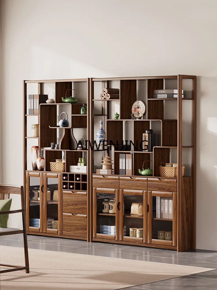 

SGF New Chinese Bogu Rack Solid Wood Tea Room Tea Cabinet Duobao Pavilion Display Rack