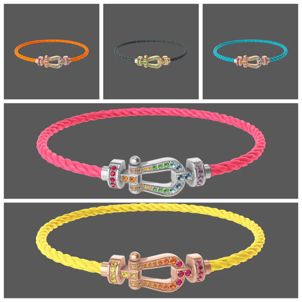 

Высококачественный, модный и классический браслет среднего размера с цветными бриллиантами диаметром 2025 года.