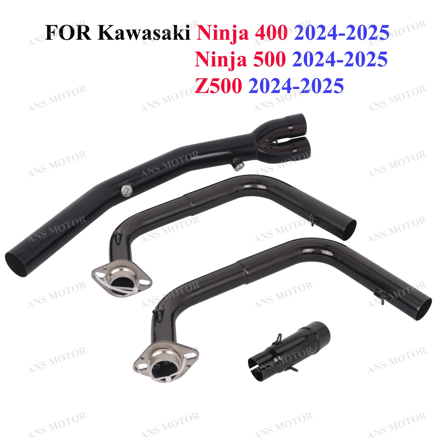 

For Kawasaki Ninja 400 Ninja 500 Z400 2024-2025 Motorcycle Exhaust Stainless Slip On Ninja 500 Exhaust 51MM Muffler Front Pipe