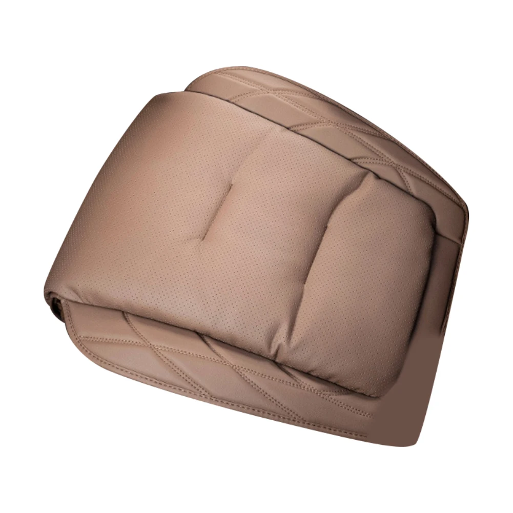 Breathable Cushion Breathable Leather Seat Brown Leather Seat Cover Optimal Back Support Perfect Fit Easy To Clean