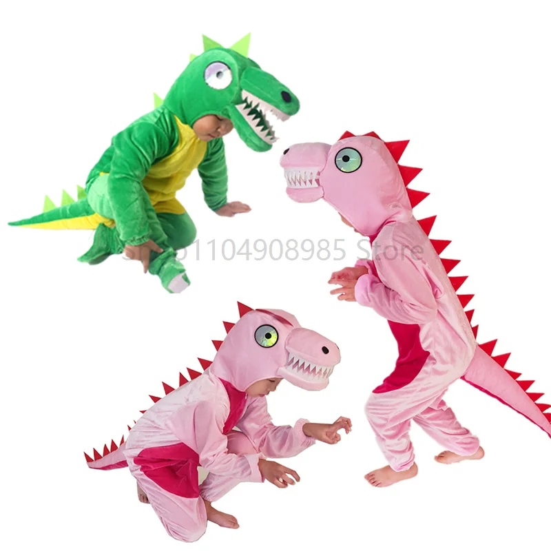 

Pink Green Dinosaur Halloween Baby Costumes Toddler Onesie Infants Romper Boys Girls Animal Dress Up Clothes