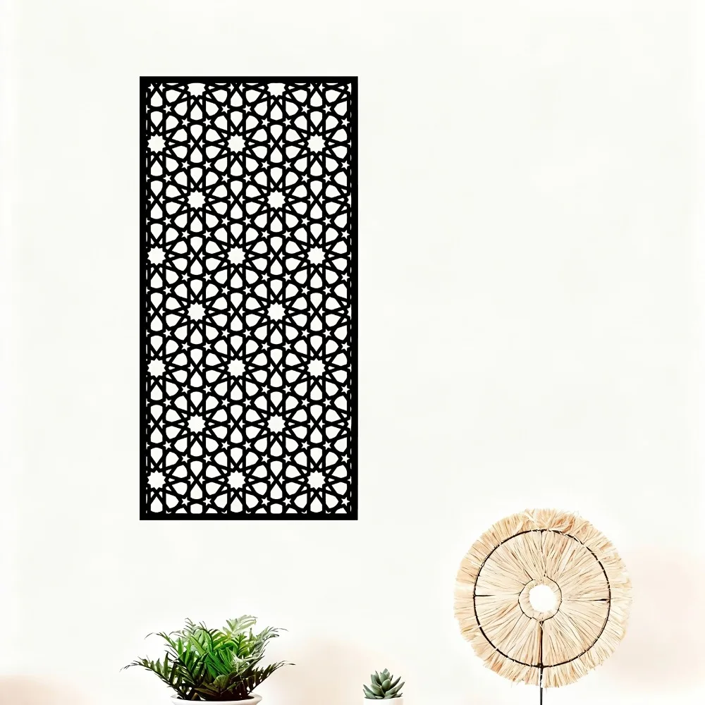 Weatherproof Boho Chic Metal Wall Art, Moroccan Style Decor, Perfect Holiday Gift for Indoor & Outdoor Use