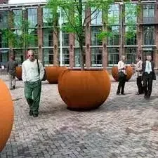 Garden Corten Steel rustic large flower pots planters