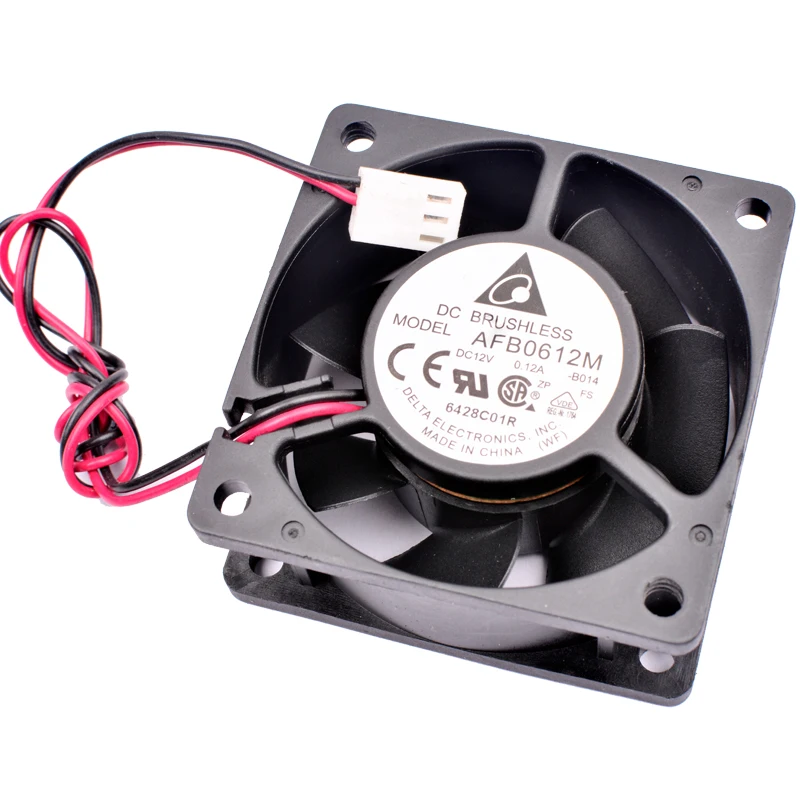 AFB0612M 6cm 6025 60mm 60x60x25mm DC12V 0.12A Double ball bearing 2 lines Chassis power supply silent cooling fan