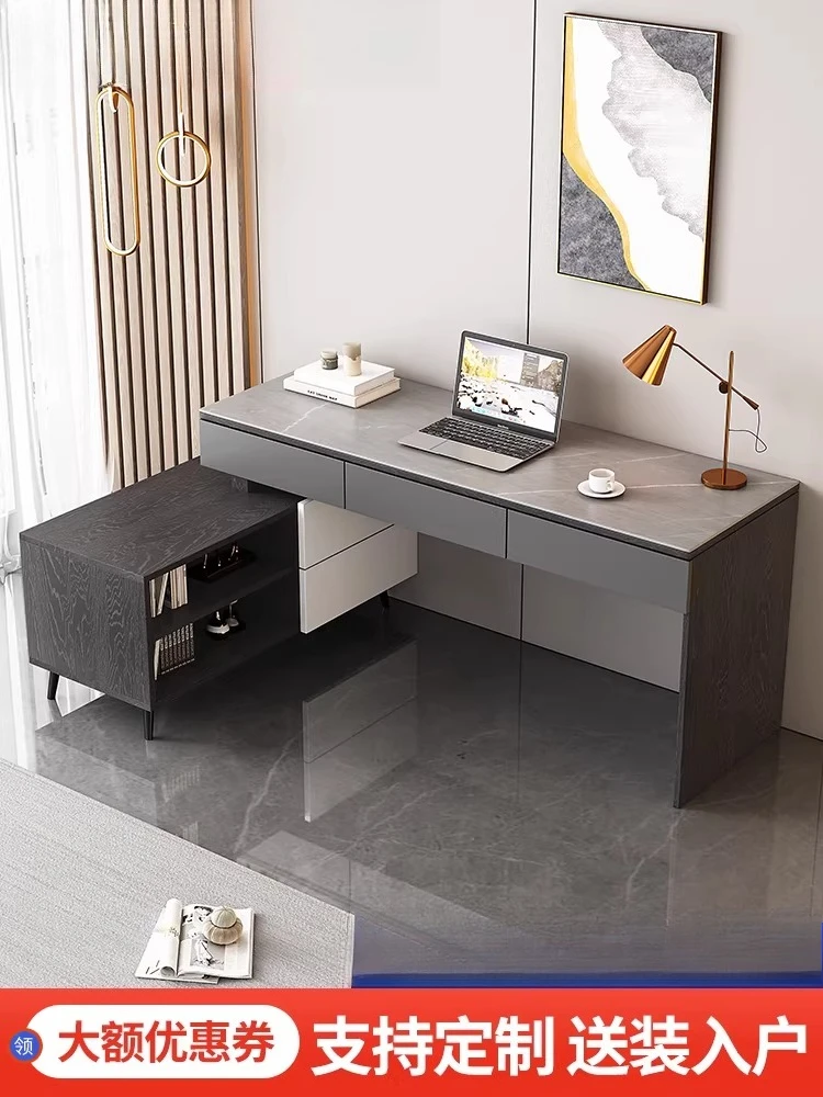 Corner Slate Desk Light Luxury Modern Student Writing Computer Desk