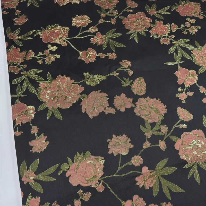 

Chinese-style jacquard tea setting fabric new cheongsam dress windbreaker set designer wide-leg pants