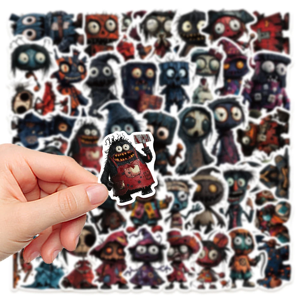 10/30/50pcs Horror Gothic Style Doll Cartoon Stickers for Skateboard Laptop Guitar Helmet Vinyl Cool Graffiti Sticker Decoration