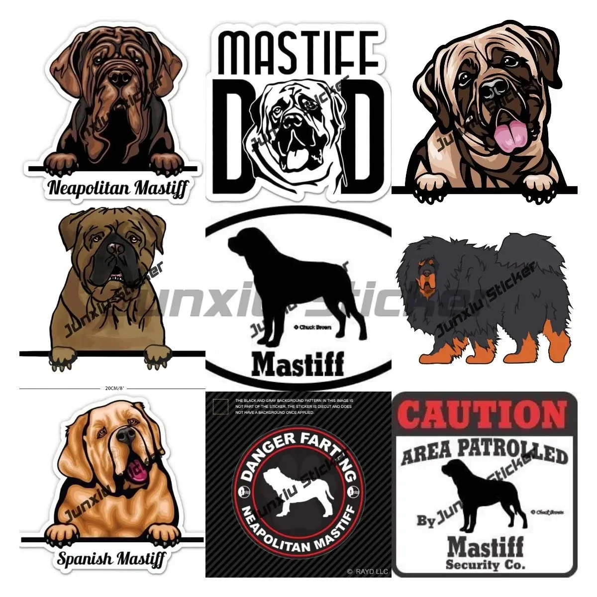 

English Spanish Mastiffs Neapolitan Mastiffs Tibetan Mastiff Decal Mastiff Dog Custom Dogs Stickers and Decals Accessories