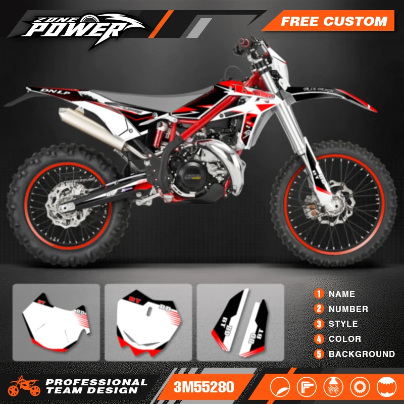 Powerzone Custom Backgrounds Graphics Decals Sticker Kits for Beta Xtrainer 150 200 250 300 400 450 2020 2021 2022 15