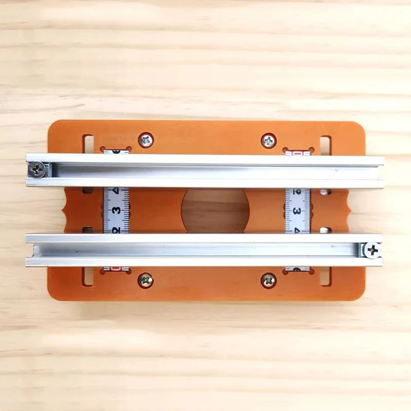For 65mm Trimming Machine 2 In 1 Slotted Bracket Invisible Fasteners Wardrobe Cupboard Panel Punch Locator Aluminum With Scale
