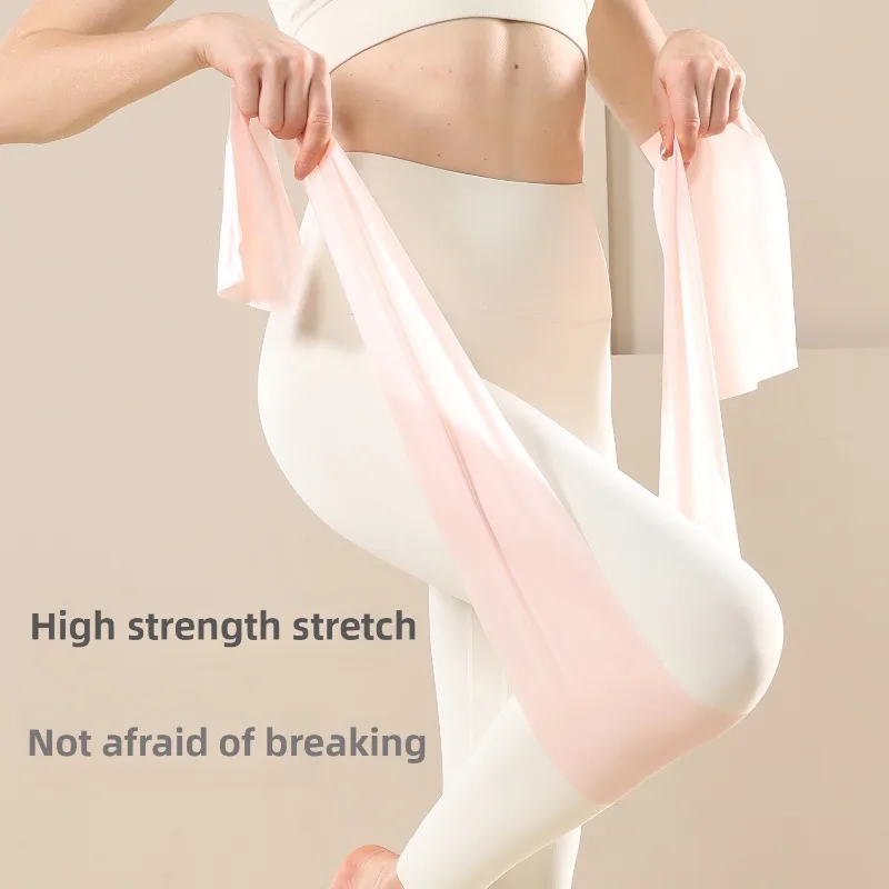 Women Elastic Resistance Band Yoga Tension Belt for Home Stretching Fitness Latin Dance Workout