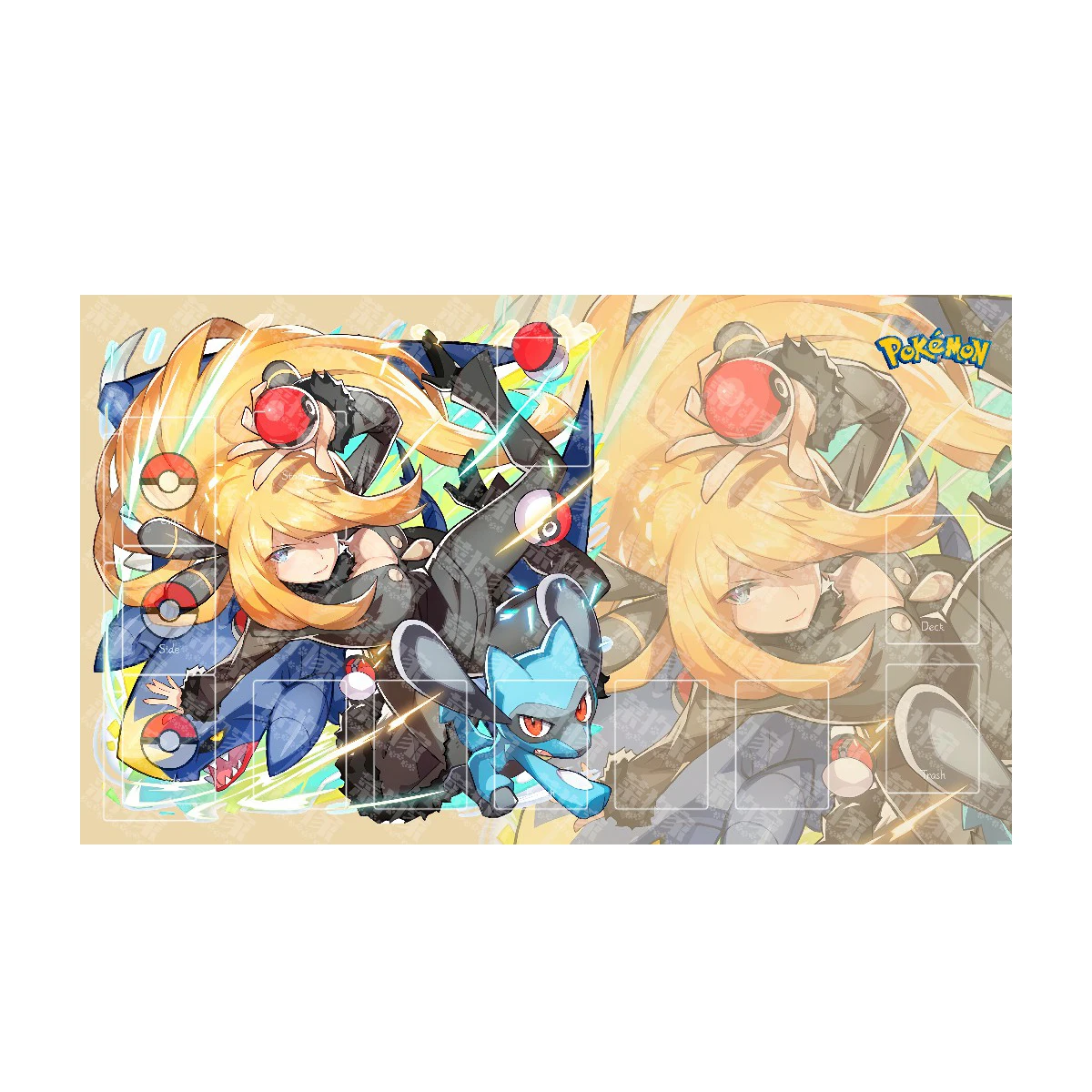 600X350X2 مللي متر لتقوم بها بنفسك Ptcg سينثيا روزا بطاقة معركة حصيرة Ptcg Winona لاعب واحد مجلس بطاقة الألعاب معركة بطاقة الوسادة أنيمي بطاقة دمى هدايا