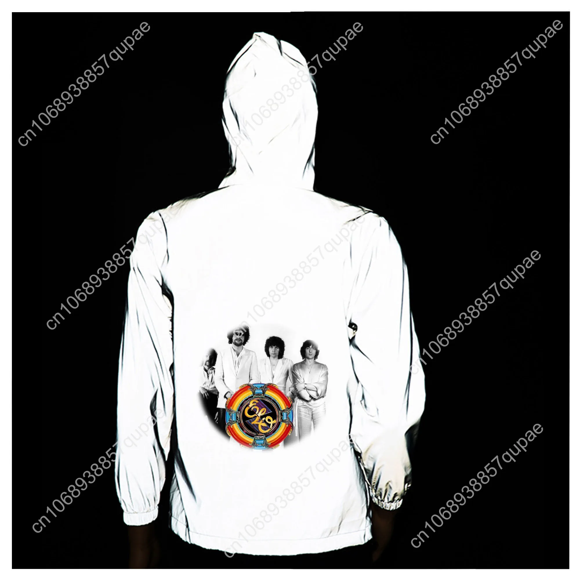 Electric Light Orchestra Reflective Jacket Men Women Coat Hooded Windbreaker Runing Pocket Jackets Cycling Customized Hoodie