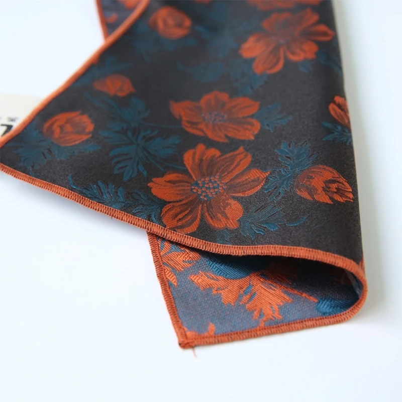 Mouchoirs imprimés floraux pour hommes, 24x24cm, Hankies colorés, poche à Floral, mouchoirs carrés pour hommes