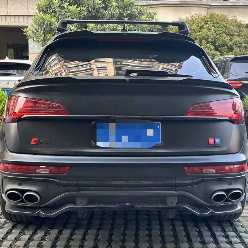 مناسبة للمبيعات المباشرة من المصنع Audi Q5L ملحقات التعديل الخارجية للجناح الخلفي باللون الأسود اللامع