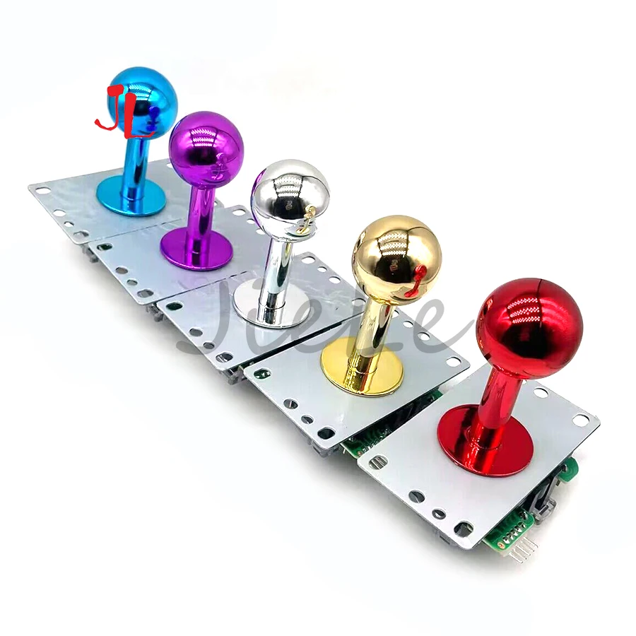 Chrome Joystick Copy Sanwa JLF-CD, 8 Way Stick, Top Ball Fighting Rocker, Jamma Arcade Game, Pandora Box Cabinet, DIY Accessory