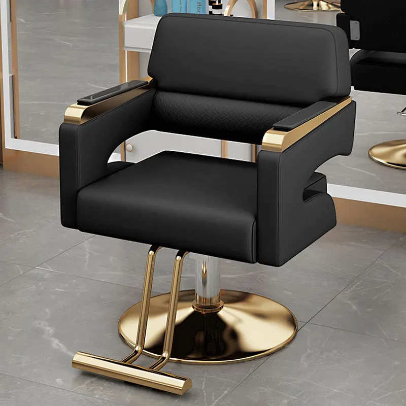 

Beauty Equipment Luxury Barber Chairs Pedicure Rolling Spinning Barber Chairs Hydraulic Kapperstoel Commercial Furniture YQ50BC