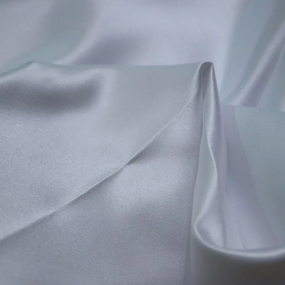 White Satin fabric silk cloth 150*100cm DIY for interlining home dress curtain wedding party decoration sewing background