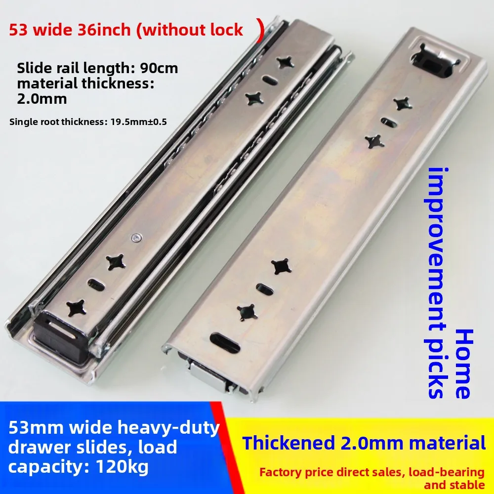 Cm Three Section Heavy Duty Drawer Slides In Cold Rolled Steel Or Mm Widths To Thickness Bed Wardrobe Shoe Cabinet Tatami