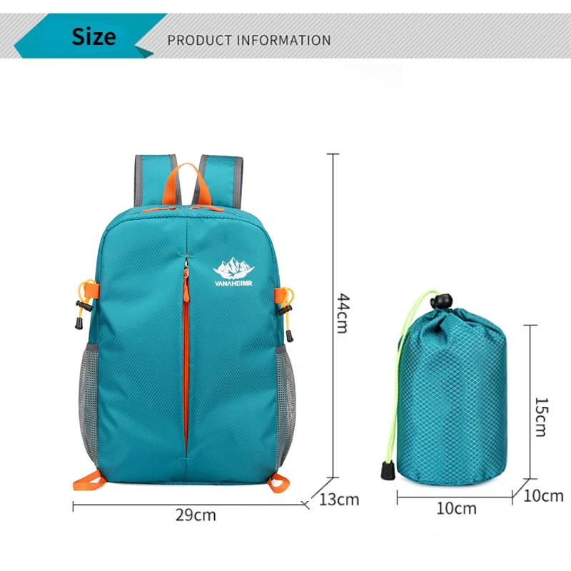 New Foldable Backpack Outdoor Ultra Light Camping Hiking Travel Bag Men\'s and Women\'s Computer Waterproof Backpack Day Bag