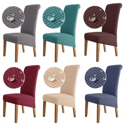 Plus Size Waterproof Dining Romm Chair Covers High Back Large Kitchen Desk Chair Case Adjustable Seat Cover for Banquet Home