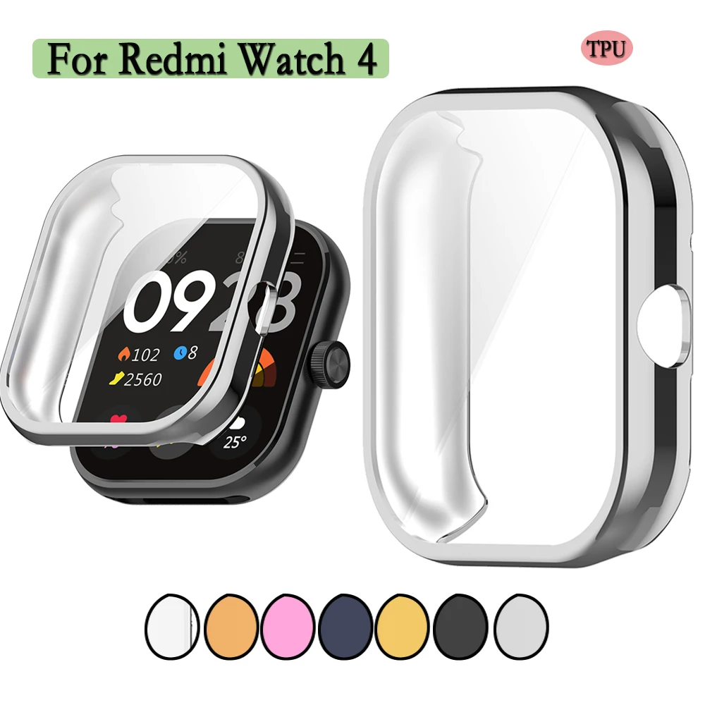 Watch Case For Redmi Watch 4 Full Soft and Clear TPU Screen Protector Shell Transparent Cover Protection Durable Accessories