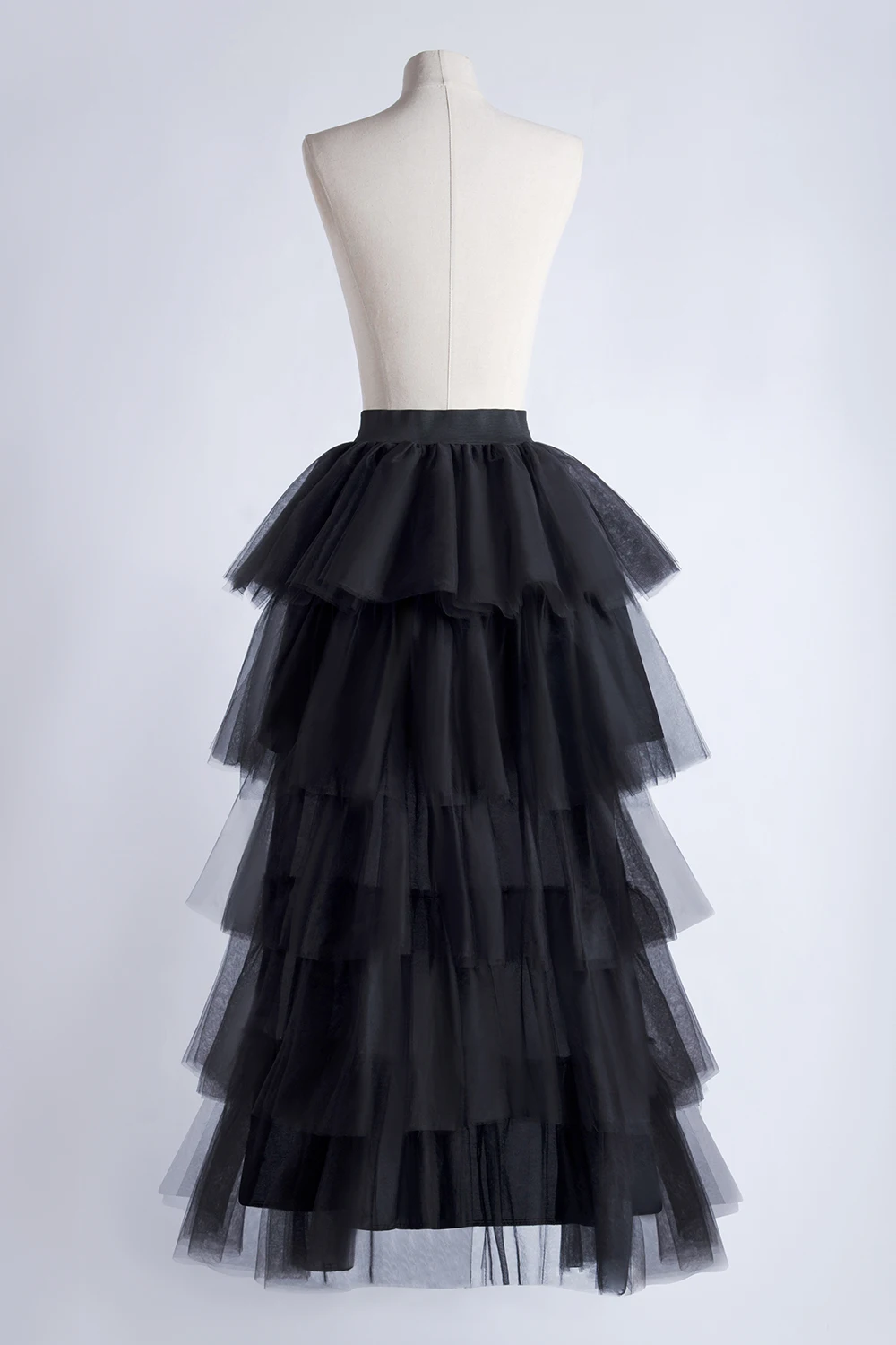 Women Tiered Short Skirts Fluffy Tulle Multi-layer High-Low Petticoat A Line Elastic Waist Underskirt Carnival Party Tutu Skirts