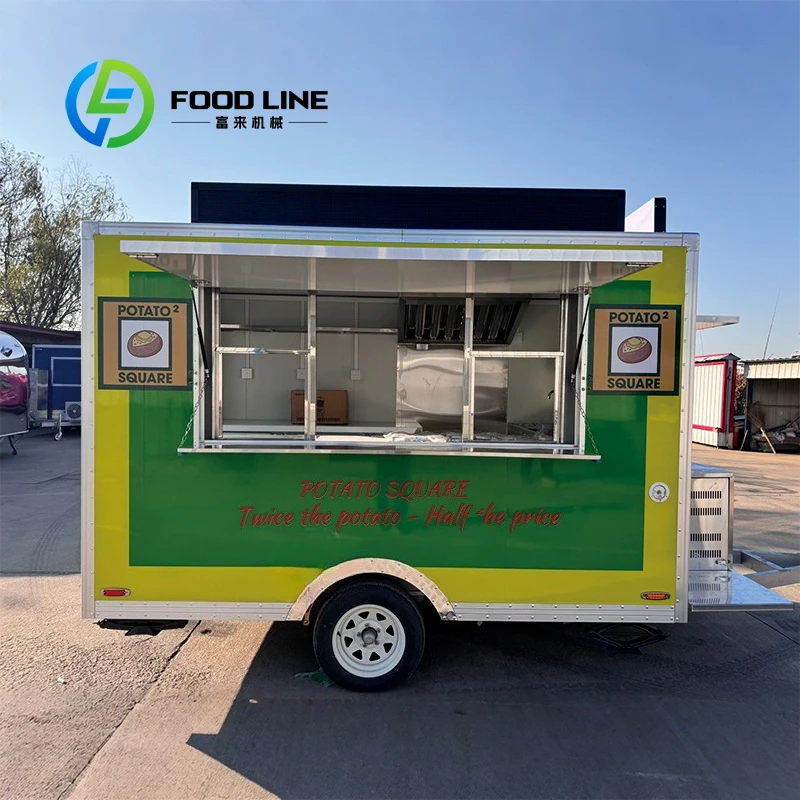 Multifunctional Small Sized Color Blocking Outdoor Food Truck for Urban Trips Customized