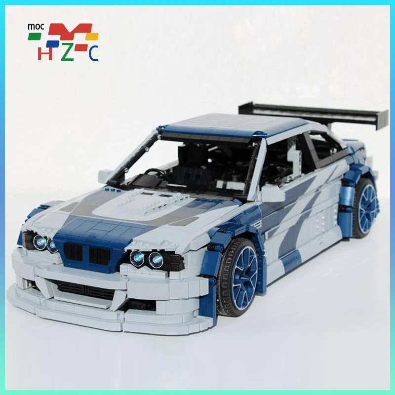 M3 E46 GTR Most Wanted - Remote Control Model Supercar Racing vehicle building blocks Toy Birthday gift MOC-142015