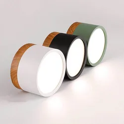 LED Downlight ceiling light 5W 7W 9W12W15W Nordic wood modern surface mounted ceiling light spotlight, indoor decorative light
