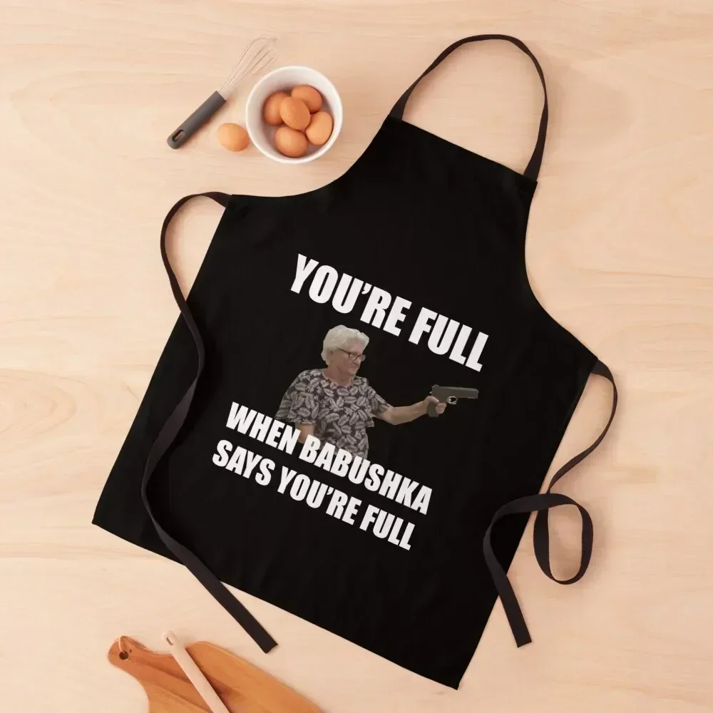 

Фартук Babushka Meme, настраиваемый женский фартук для мужчин, кухонная утварь для кухонного фартука
