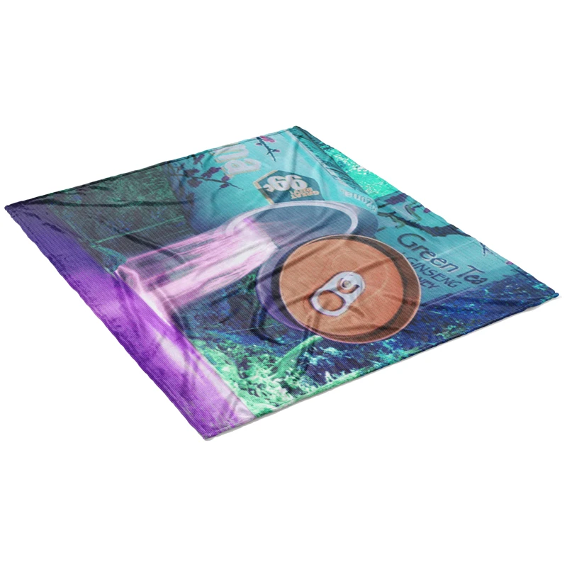 Aertemisi-Vaporwave بطانية جمالية ، جمالية ، شاي أخضر ، شلال حيوان أليف ، صغير ، متوسط ، كلب كبير ، قطة ، جرو ، هريرة ، أريكة #2