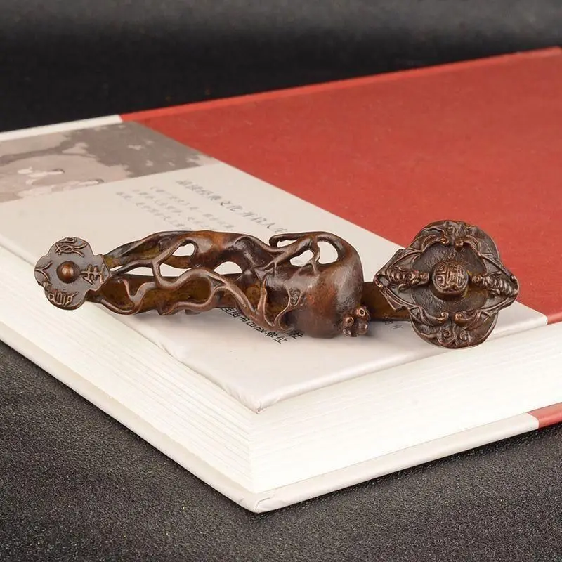 Vintage Ginseng Ruyi Old Patina Scholar Study Decoration Chinese Creative Home Ornament