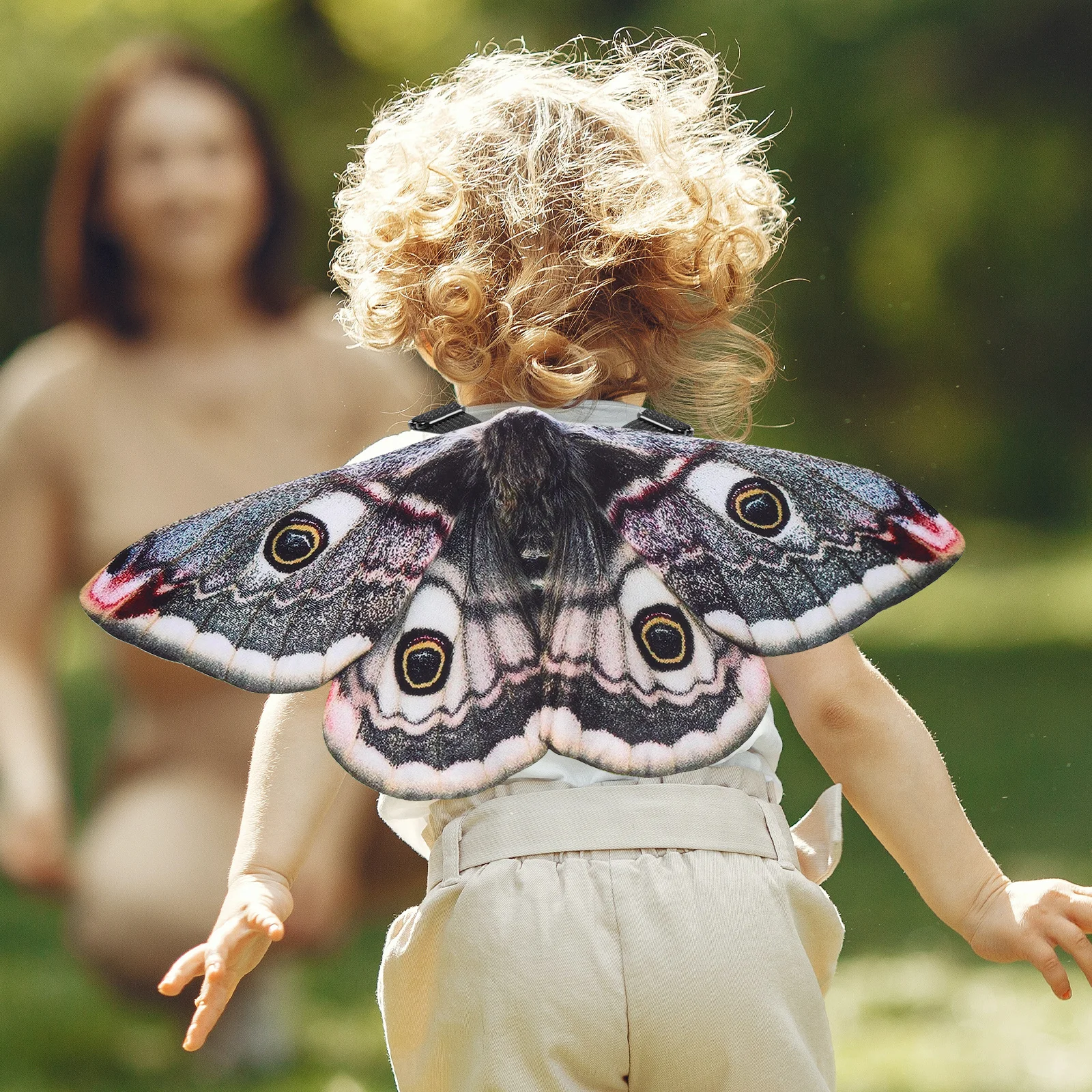 

Moth Wings Costume Butterfly Fairy Kids Cosplay Accessory Lightweight Party Cosplay Wing Photo Stage Performance