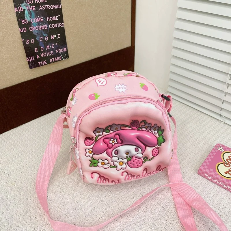 Sanrio Kuromi Melody Cinnamoroll Kitty estuche para lápices, monedero lindo, bolsa para bolígrafos de papelería, suministros escolares, 6 piezas por lote