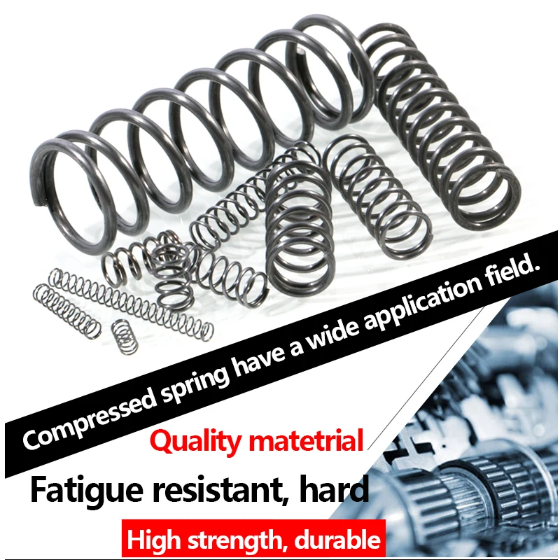 5Pcs/Lot 1.5mm 65MN Steel Micro Small Compression Spring OD 8/9/10/11/12/13/14/15/16/17/18/19/20/22/25mm Length 10mm to 100mm