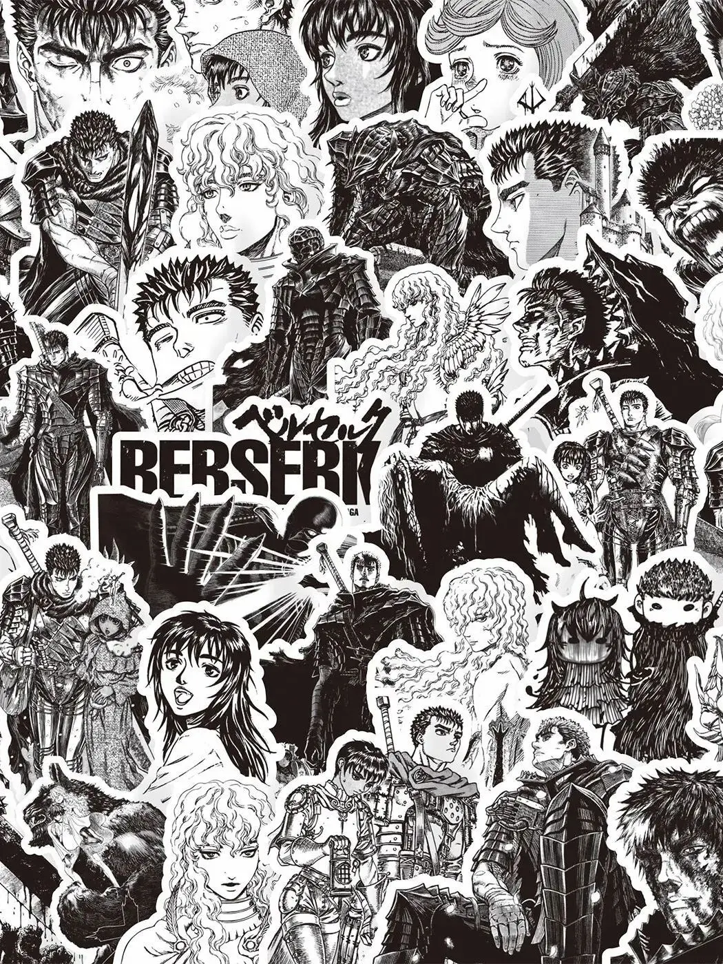 82PCS Berserk Guts Casca Cartoon Aufkleber Dekoration DIY Notebook Laptop Telefon Wasser Flasche PVC Wasserdichte Graffiti Aufkleber