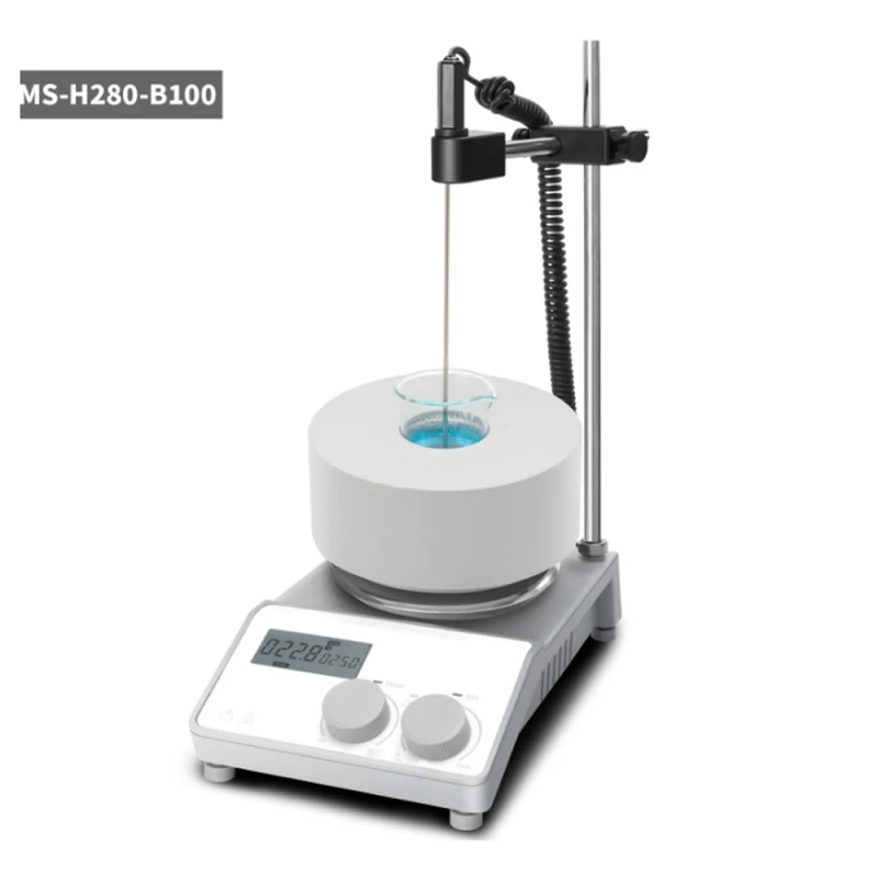 IKEME Magnetic Stirrer LCD Digital Laboratory Mixer 100ml 250ml 500ml1000ml Hot Plate With Electric Heating Mantle Lab Equipment
