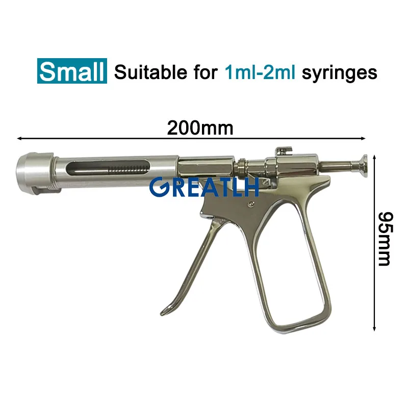 GREATLH Pistolet do liposukcji Pistolet strzykawkowy Wtrysk tłuszczu Autoklawowalne narzędzie do liposukcji Instrument chirurgiczny