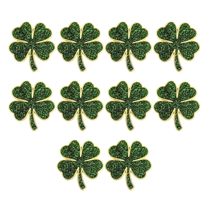 Trendy Green Irish Theme Pin Zinc Alloy Enamel Work For Any Outfit Occasion