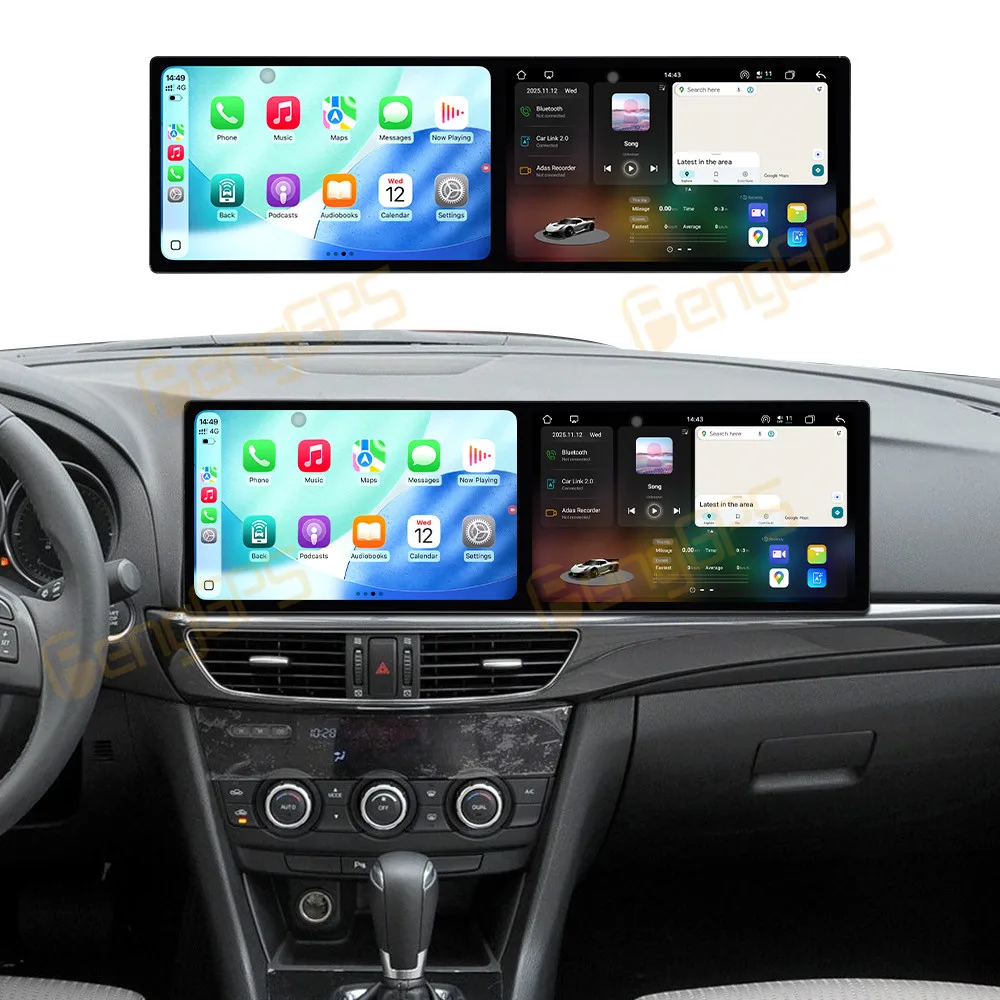 Android 15 Dual 10.1 Inch Car Radio For Mazda Atenza 2014-2016 Car GPS Navigation Multimedia Player Auto Video Stereo Carplay