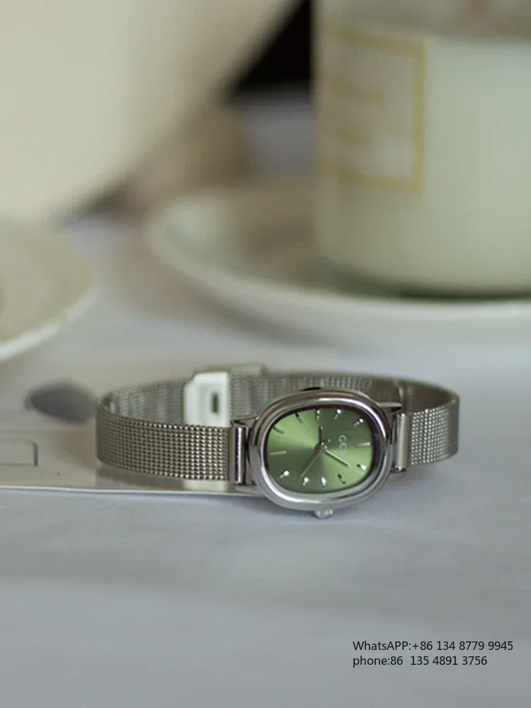 

Oval small dial watch female simple niche light luxury ins design advanced sense versatile retro exquisite