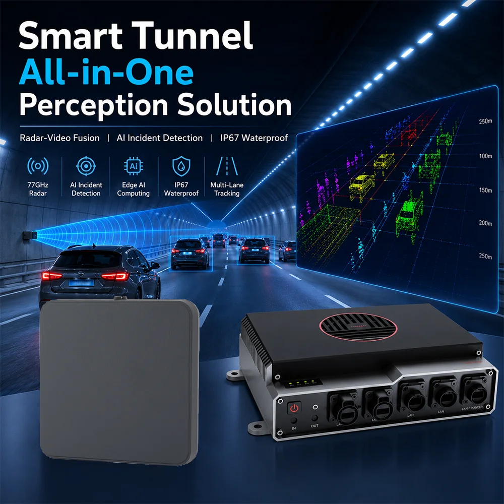 

Smart Tunnel Traffic Management System Radar-Video Fusion Solution AI Edge Computing for Tunnel Safety & Incident Detection