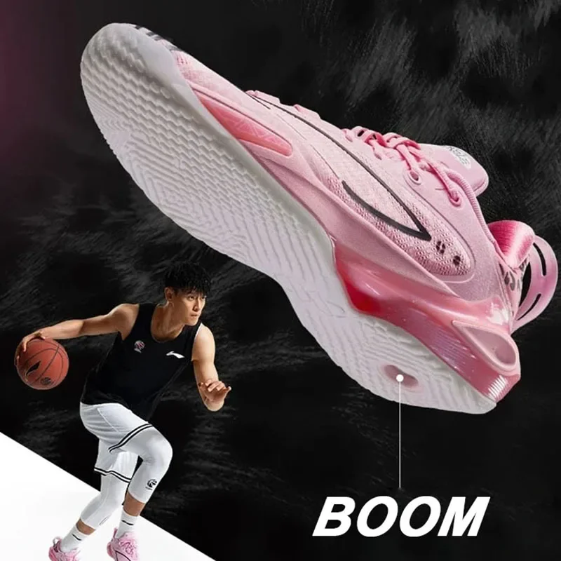 LI-NING SPEED XI أحذية كرة السلة الاحترافية للرجال بوم وسادة خفيفة الوزن بطانة أحذية رياضية المنافسة أحذية رياضية ABAU053