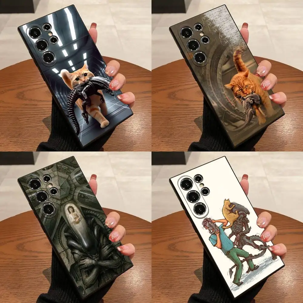 

Cat A-Alien X-Xenomorph Phone Case For Samsung S25,S24,S21,S22,S23,S30,Ultra,S20,Plus,Fe,Lite,5G Black Box