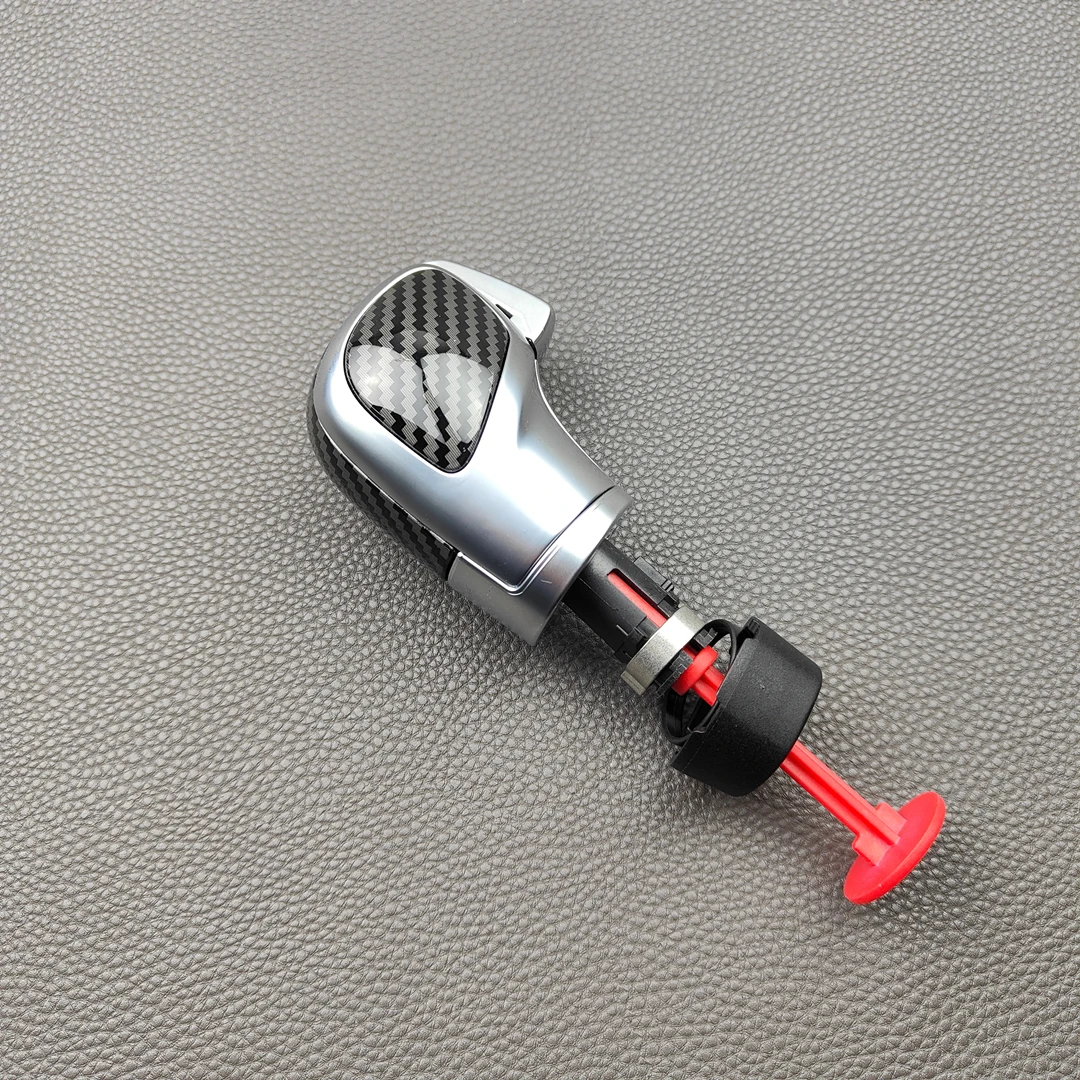 Kohlefaser-Textur DSG Schaltknauf Seitenabdeckung DSG Emblem für VW Golf 6 Golf 7 R GTI Passat B7 B8 CC R20 Jetta MK6 GLI – Detail 5