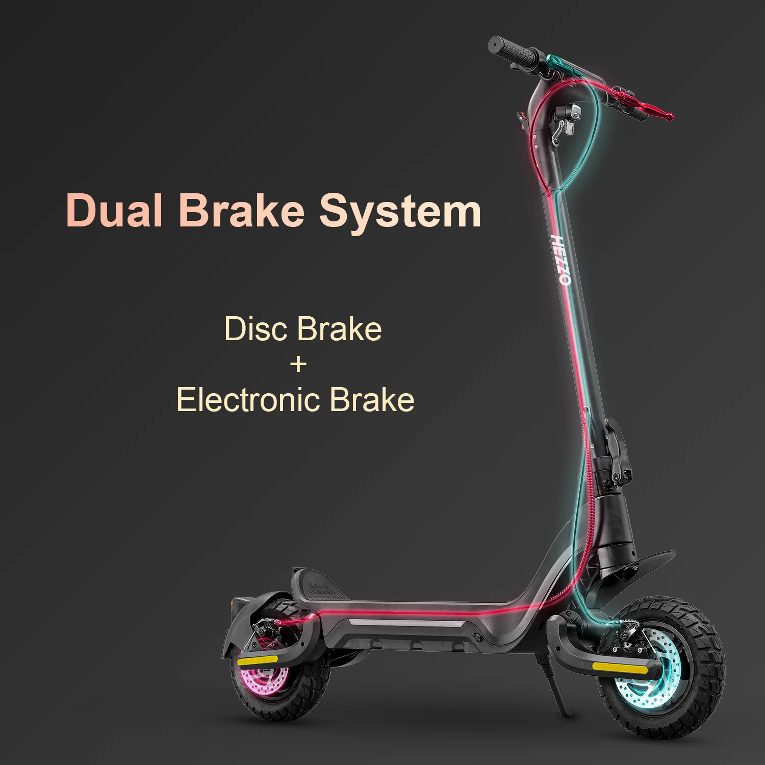 F5 Electric Scooter 37mile Range 48V 1600W 18Ah Dual Motor 10” Tire 31mph Off Road E-scooter Disc Brake F5 Folding  E-Bike Adult