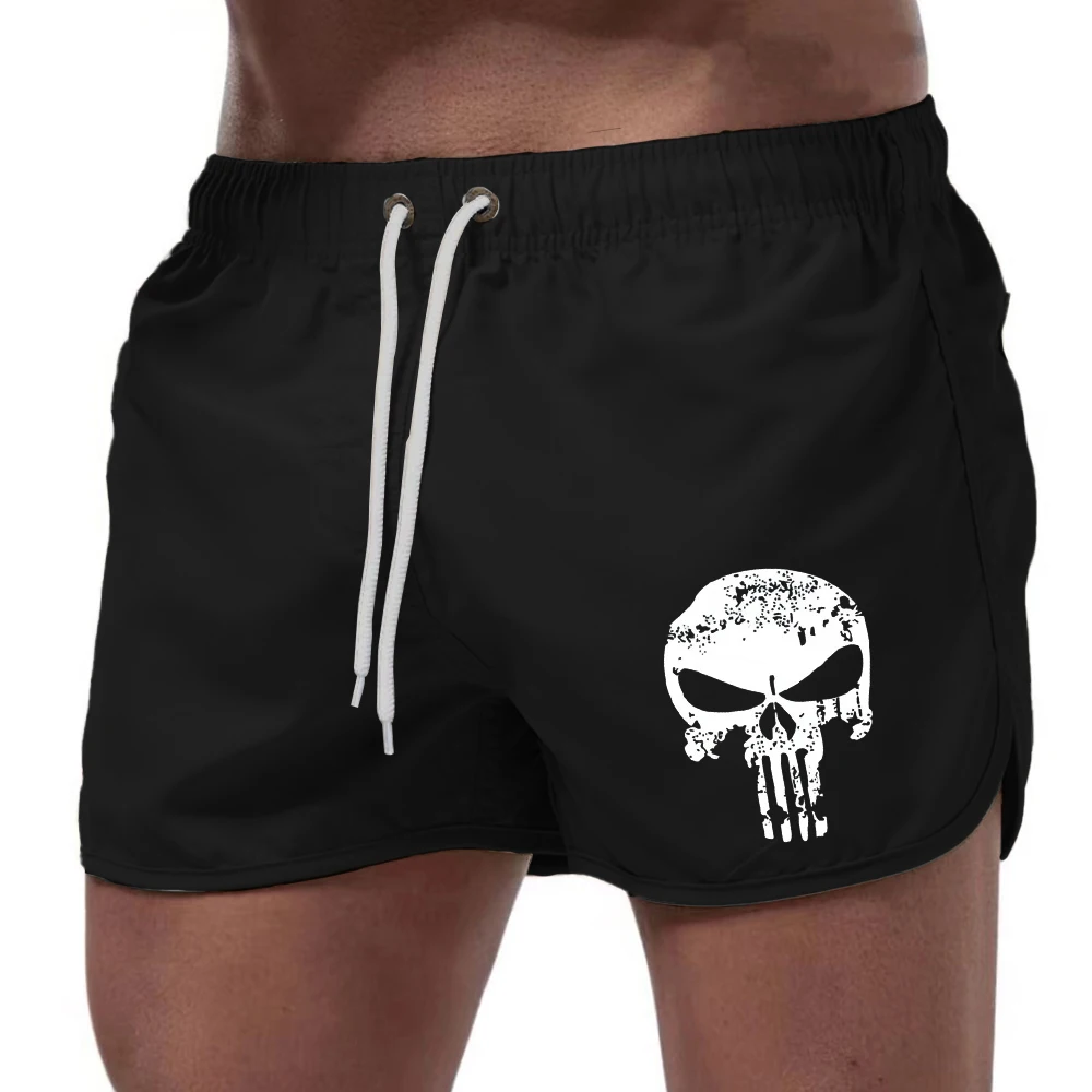 Horror Printed Skull Men's Beach Pants Quick drying Breathable Man Clothing Loose Extra Large Size Daily Casual Board Shorts