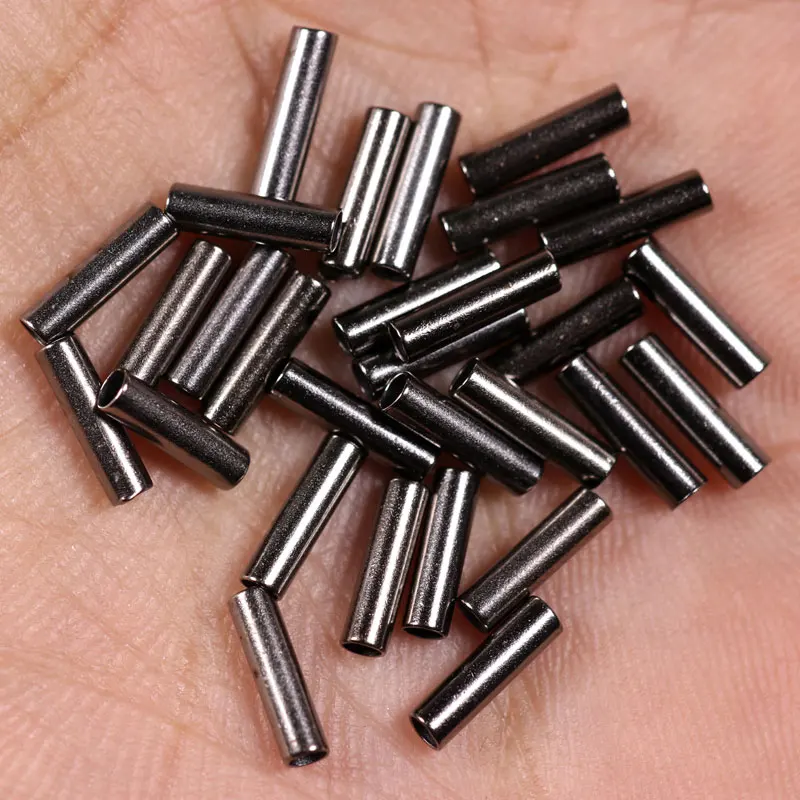 100 Stück Einzel-Klemmringhülsen aus Kupfer für Angelzwecke, Hechtrohr-Verbinder, Drahtklemmringhülsen, Angelzubehör – Detail 6